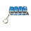 LED Light Up 4 Key Keyboard Keychain Handheld-transparent blue 1
