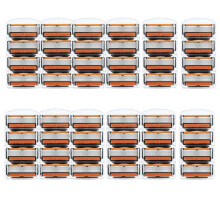 48 x 6-layer razor heads, compatible with Fusion 5 face razors, men's travel storage case, suitable as a gift for father and boyfriend