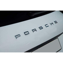 Chrome Porsche rear trunk emblem for 911 Carrera Cayenne Turbo GT3