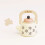 Chaleira Vintage bege com flores 4