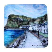 Kimberly Art Hand Painted Watercolour Scottish Coaster - Pennan