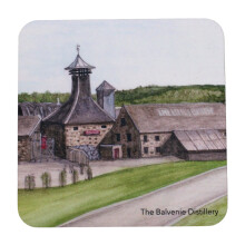 Kimberley Art Hand Painted Watercolour Scottish Distillery Coaster - Balvenie