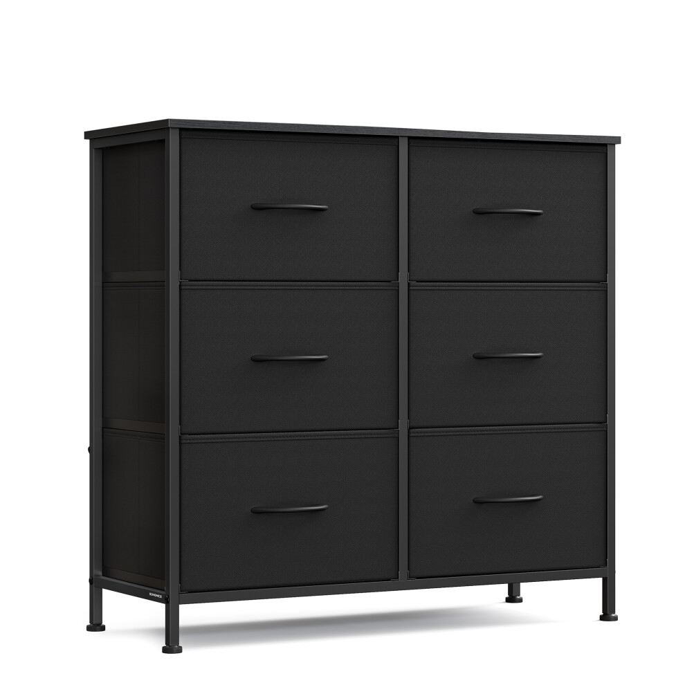 Songmics (Black) Drawer Storage Unit, Chest Of Drawers For Bedroom, Closet, 5 Fabric Drawers