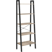 (Brown) Ladder Shelf, 4-Tier Bookshelf, Bookcase, for Living Room, Bedroom, Kitchen, Home Office