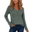 Womens Vintage Knit Tops Babydoll Pullover Button Down-Green S 1