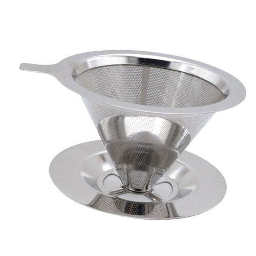 Efficient Nonrust Steel Coffee Filter Prevents Clogging Smooth