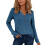 Womens Vintage Knit Tops Babydoll Pullover Button Down-Blue XXL 1