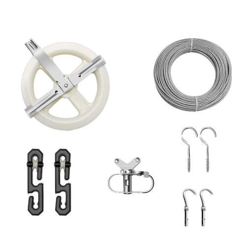 Clothes Line Outdoors Kit Rustproof Smooth for Outdoor Outside Laundry Room 1