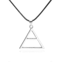 Men's Triangle Pendant Necklace Stainless Steel Geometric Charm for 30 Seconds To Mars Fans