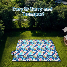Large Waterproof Picnic Blanket, Foldable and Machine Washable, for Camping, Park, Garden or Beach, Colourful Fern