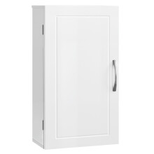 Bathroom Wall Cabinet, Wall-Mounted Bathroom Storage Cabinet, 18 x 30 x 60 cm, Medicine Cabinet with Adjustable Shelves, Cloud White