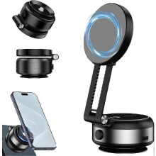 360 drehbare Handyhalterung mit Magnetgriff, kompatibel mit iPhones, Samsung-Smartphones und Kfz-Armaturenbretthalterung