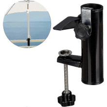 Steel Parasol Holder for Outdoor Umbrella Heavy Duty Balcony Pole Stand with Base