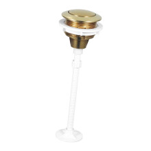 Gold Toilet Flush Button Easy Installation Universal, Round, Single Push Toilet Tank