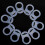 10 Pcs Button Silicone Ring Pacifier Holder Mannequin Adapter Transparent 3