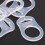 10 Pcs Button Silicone Ring Pacifier Holder Mannequin Adapter Transparent 5