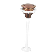 Rose Gold Toilet Flush Button Easy Installation Universal, Round, Single Push Toilet Tank