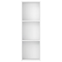 (Cloud White) Bookshelf, 3-Tier Cube Bookcase, Storage Shelving Unit, Display Shelf, Open Compartments,Living Room