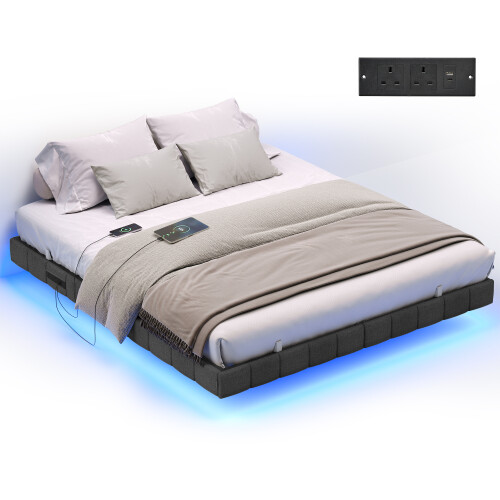 VASAGLE Bed Frame King Size 200x150x26cm