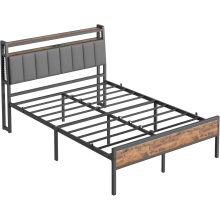 Wooden Bed Frame 150x200cm Rustic Brown