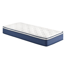 Hybrid Spring and Foam Mattress, Medium Firm Single Bed Mattress, 90 x 190 x 25 cm, 7 Zone Support, Breathable, Blue