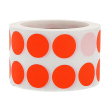 1 rol fluorescerende stippenstickers, zelfklevende ronde stickers voor scrapbooking.