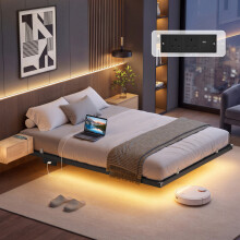 Metal Bed Frame Black Double 190x135x26cm