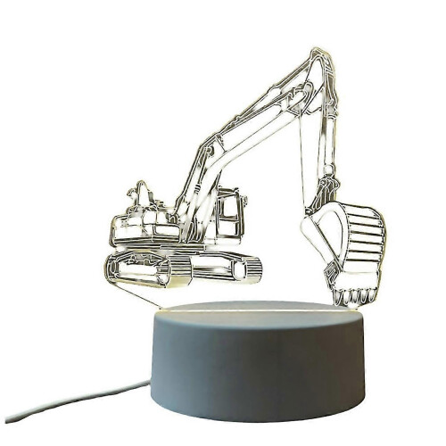 3d Acrylic Light Excavator Truck With Night Light 1