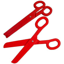 Lot de 2 ciseaux géants factices pour Halloween, accessoires de ciseaux en plastique.