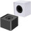 2 Pieces Portable Square Cube Shaped Interview Mic Microphone Flag Station Logo Superior Abs Material 1
