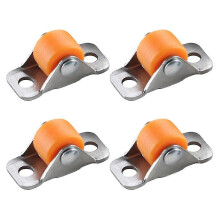 4 Pack Small Rubber Caster Wheels 1.2 Inch Directional Pulley compatible with Furniture Cart Cabinet