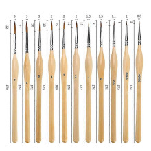 11pcs Paint Brush Set Miniature Detail Brush Oil Acrylic