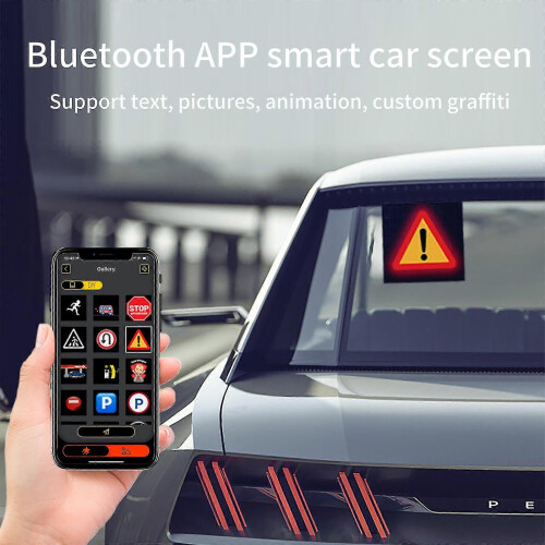 Car Led Expression Screen Bluetooth Car Interactive Advertising Screen Decoration Screen 2