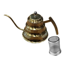 Gold Gooseneck Kettle,Stainless Steel Tea Pot Portable Elegant with Pour over Coffee