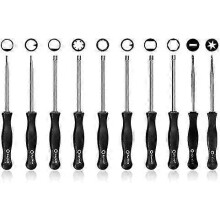 Lot de 10 tournevis de réglage de carburateur pour le nettoyage et la réparation des moteurs 2 temps (boîte et aiguille incluses)
