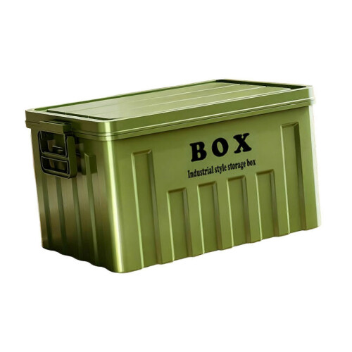 Green Lidded Storage Bin Car Trunk Organizer Space Saving Storage Box with Lid 2