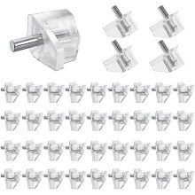 20 Pieces 3 mm Shelf Pins Clear Support Pegs Cabinet Shelf Pegs Clips Shelf Support Holder Pegs for