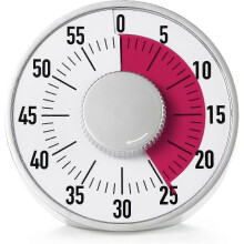 Round Mechanical Countdown Timer, Classroom Visual Timer, Kitchen Timer With Magnet, 60 Minutes Max For Teacher Teaching , Kids Daily Use, Adult Cooki