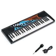 49-klávesový detský elektrický keyboard s mikrofónom, 8 rytmov