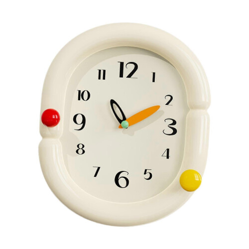 Cream White Wall Clock Wall Decoration Modern Practical Convenient Creative Decorative Clock