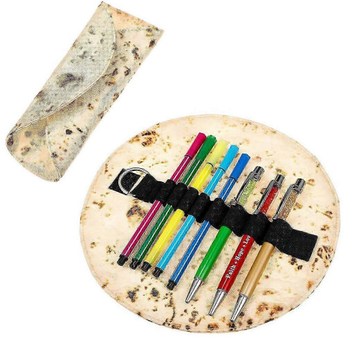 Funny Tortilla Roll Pencil Case Imitation Pancake Pizza Tool Rolled Collection 2