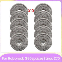 Washable Mop Pads Roborock Saros Z70 Roborock G30space Vacuum Cleaner Parts Mop Crafted Craf