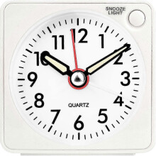 Silent Analog Alarm Clock with Snooze Night Light compatible with Bedroom Office Travel Compact Portable