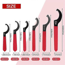 6 Pieces Spanner Wrench Set Adjustable Coilover Wrench Spanners Hook Wrenches Tools Coilover