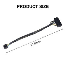 24 Pin To 10 Pin Atx Psu Main Power Adapter Braided Sleeved Cable Pc And Servers 12inch3