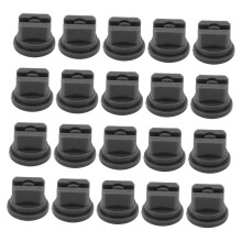 black 20 Pieces Agricultural Sprayer Nozzle Tips Parts Versatile 110 Degree for Garden