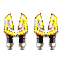 4pcs Motorcycle Turn Signals 15led Motorcycle Blinkers Indicators Amber Lamp Motorbike Scoot
