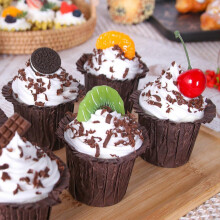 Faux cupcakes - Lot de 6 gâteaux artificiels pour la présentation, les accessoires de photographie et la décoration intérieure