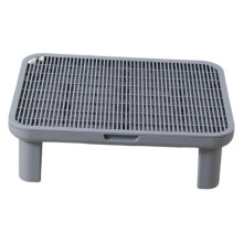 Gray Cat Litter Box Step Kitten Litters Box Footboard Reduces Tracking Durability Pet