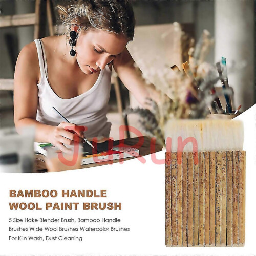 5 Size Blender Brush Bamboo Handle Brushes Kiln 2